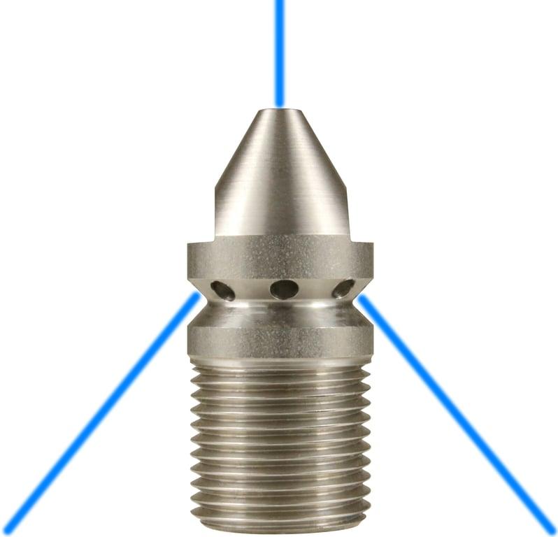 Stainless Steel Sewer Nozzle 3/8"M 