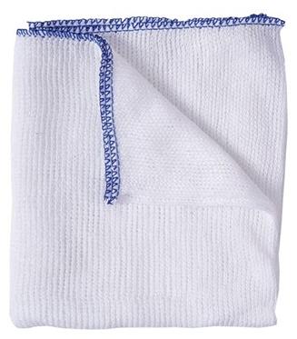 Dishcloths Coloured Edge Pack of 10 Blue