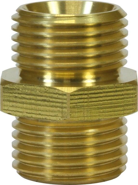 Male to Male Brass Double Nipple Adaptor 3/8"M - 3/8"M