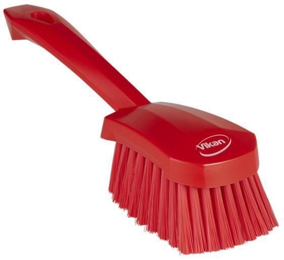 Vikan Brush Short Handle 270mm Soft Red