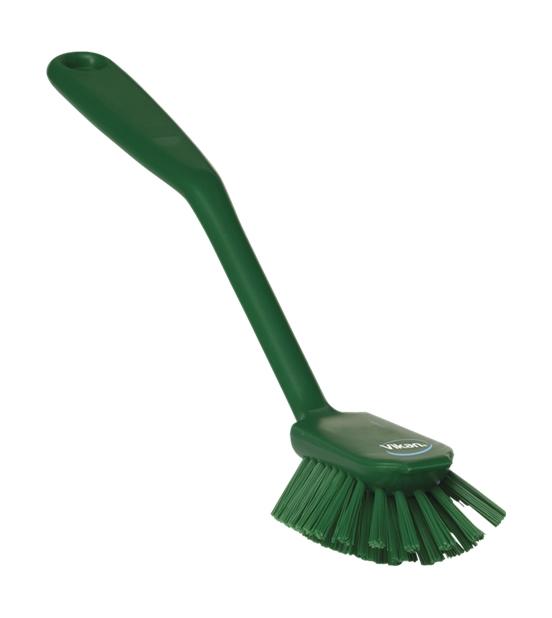Vikan Medium Dish Brush with scraping edge 280mm Green