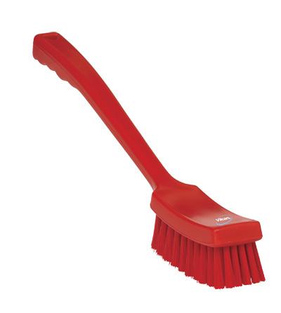 Vikan Long Handled Soft Churn Brush Red