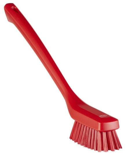 Vikan Hard Long Handled Cleaning Brush 420mm Red