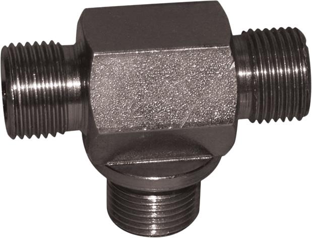 Stainless Steel M/M/M Hex Tee 3/8" 
