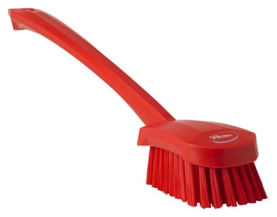 Vikan Medium Long Handle Washing Brush 415 mm Red