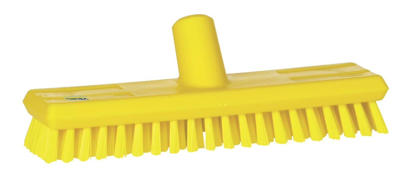 Vikan Very Hard Waterfed Deck Scrub 270mm Yellow
