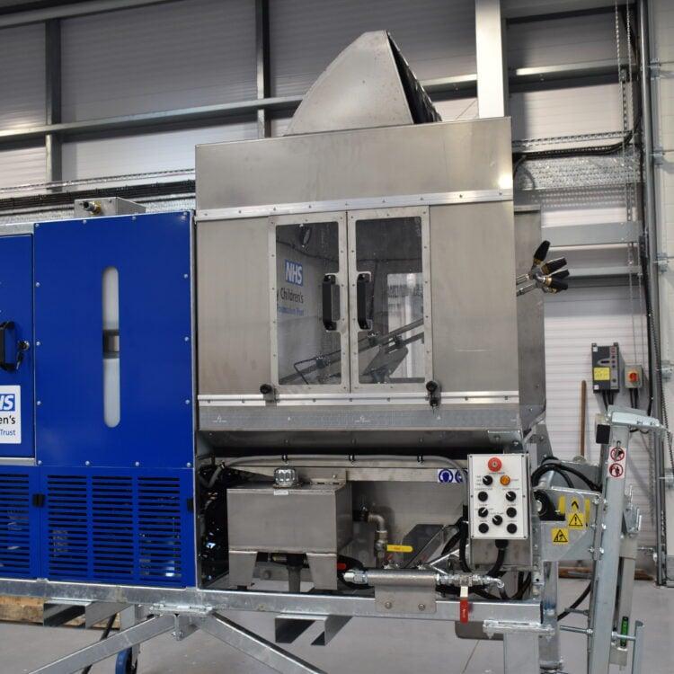 Electrically driven static bin cleaning machine (Hot or Cold wash)