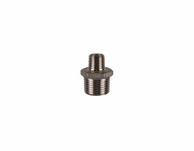 Stainless Steel Hexagonal Reducing Nipple 1/2"M x 1/4"M