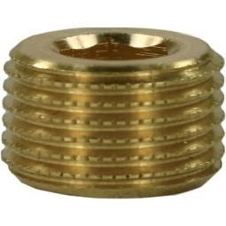 Brass Rimless Plug 1/4"