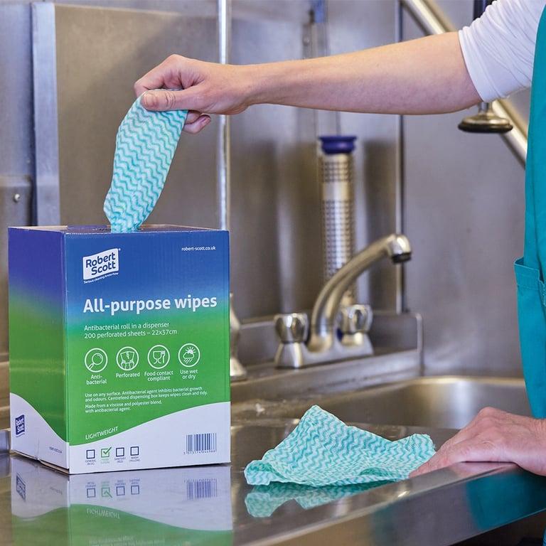 All Purpose Antibac Cloth Roll 200 In Blue