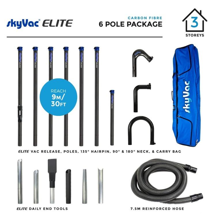 Elite 6 Pole Carbon Gutter Cleaning Kit 9m Reach