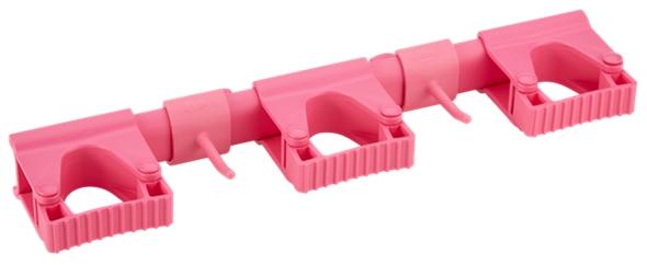 Vikan Wall Bracket Double Hook Module Pink
