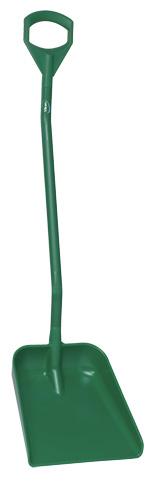 Vikan Ergonomic Shovel - Long Handle - Large Blade Green