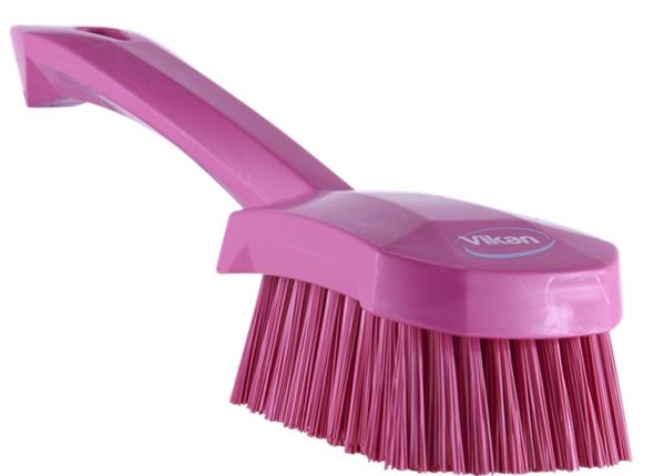 Vikan Hard Short Handle Washing Brush 270 mm Pink