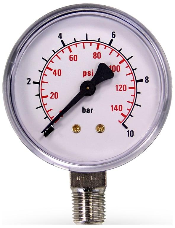 Pressure Gauge 10 Bar 1/8"