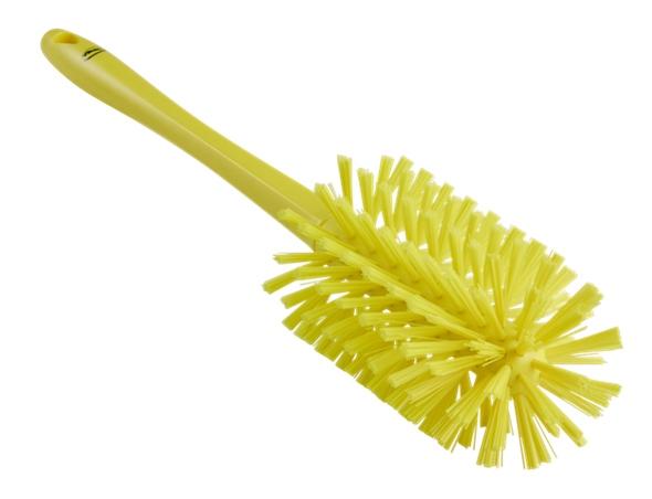 Vikan Medium/Hard Pipe Brush with handle 90 mm Diameter Yellow
