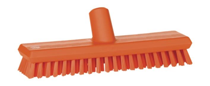 Vikan Very Hard Waterfed Deck Scrub 270mm Orange