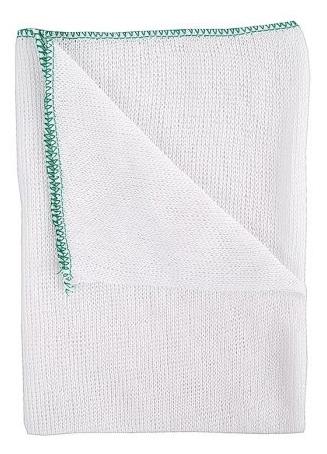 Dishcloths Coloured Edge Pack of 10 Green