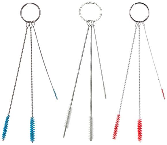 Vikan Set of 3 Small Soft Tube Brushes