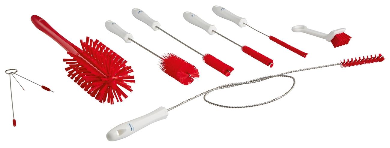Vikan Brush Kit for Soft Ice Machines Red