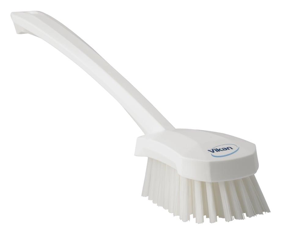 Vikan Hard Long Handle Washing Brush 415 mm White