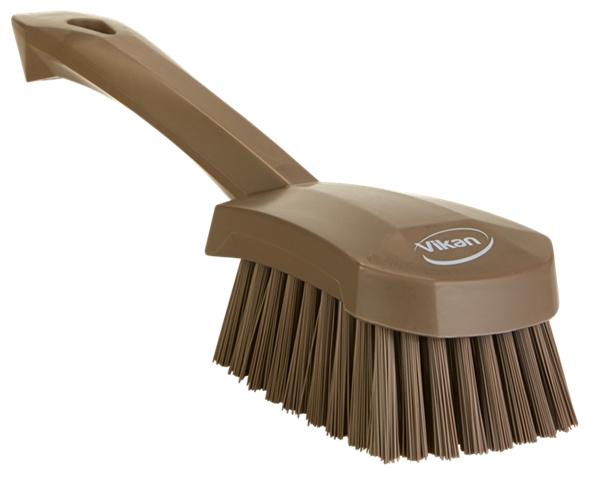 Vikan Hard Short Handle Washing Brush 270 mm Brown
