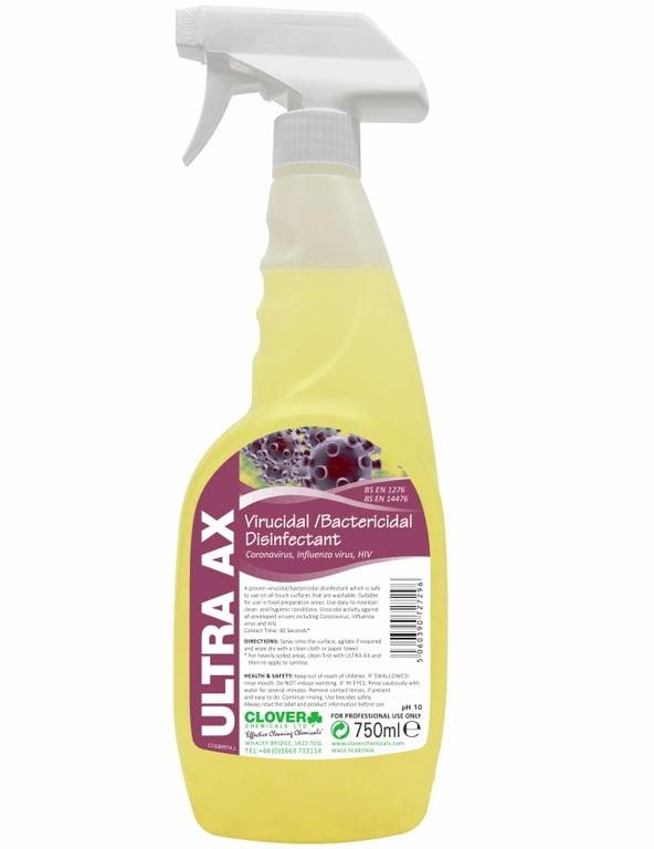 Clover Ultra AX Virucidal/Bactericidal Disinfectant 750ml