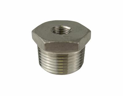 Stainless Steel Hexagon Bushes 1" x 1/4"