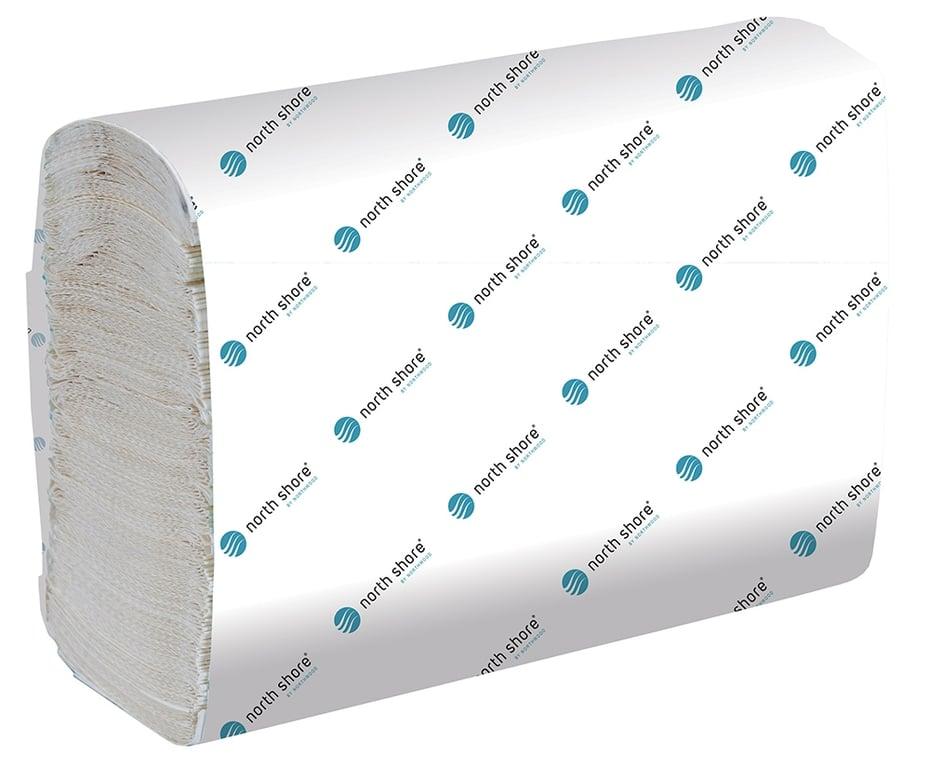 North Shore 1 Ply Z-Fold Ecolabel Hand Towel White