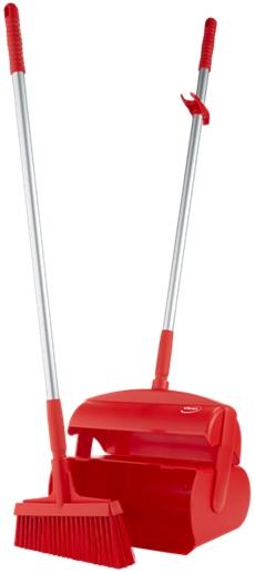 Vikan Dustpan and Medium Broom Set 370mm Red