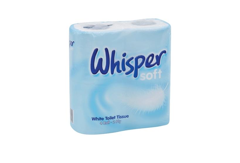Supersoft White Toilet Roll 2ply 24m(L) 105mm(W) 4 rolls