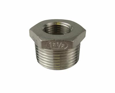  Stainless Steel Hexagon Bushes 1" x 1/2"