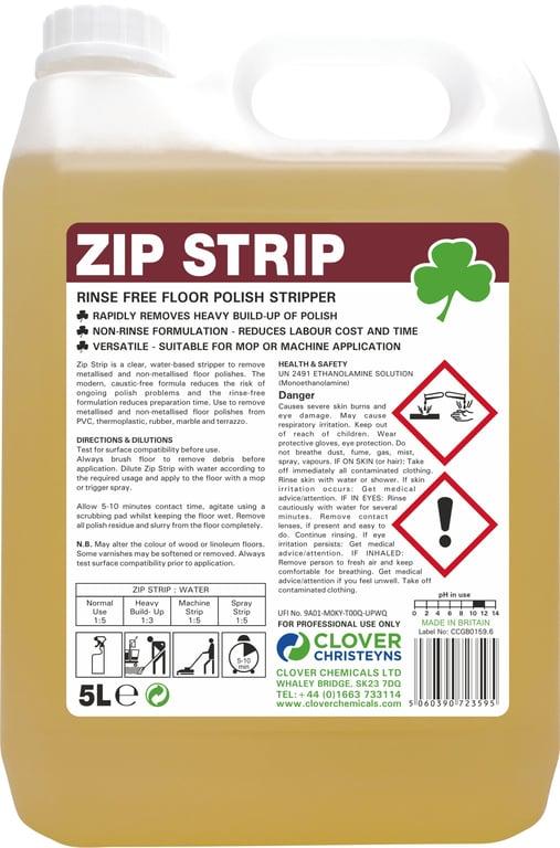 Clover Zip Strip Floor Polish Stripper 5L