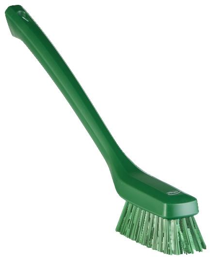 Vikan Hard Long Handled Cleaning Brush 420mm Green