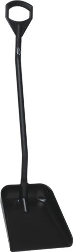 Vikan Ergonomic Shovel - Long Handle - Large Blade Black