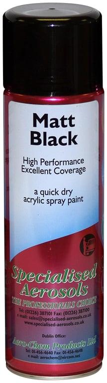 Matt Black Acrylic Paint 500ml