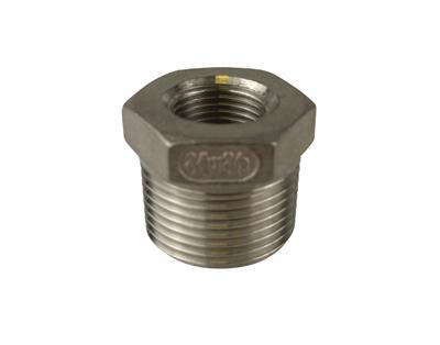Stainless Steel Hexagon Bushes 3/4" x 3/8"