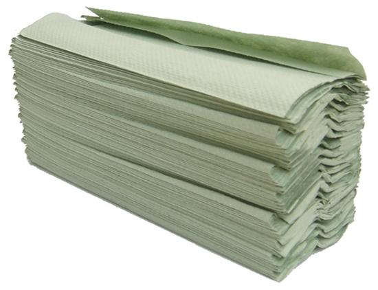 C-Fold Paper Hand Towels 1ply, 3000 sheets Green