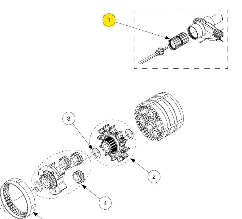 SOLA-TECS AL3 Complete Gear Assembly 0201818