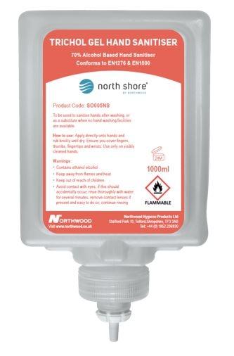 North Shore Trichol Alcohol Gel Hand Sanitiser 1L SO0005NS