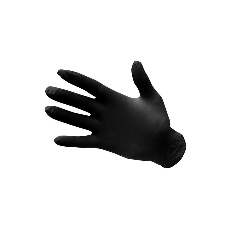 Powder Free Black Nitrile Disposable Gloves Pk100 Small 
