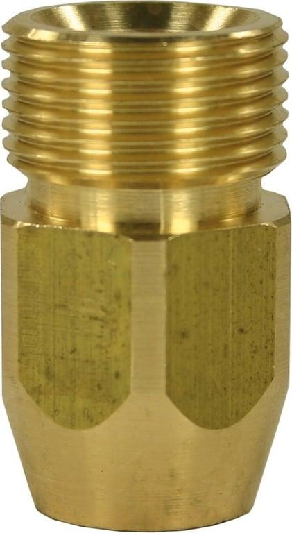 Quick Screw Brass Elongated Nipple Adaptor M22M to 1/4F