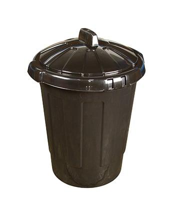 80L Plastic Dustbin c/w Lid