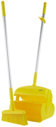 Vikan Dustpan and Medium Broom Set 370mm Yellow