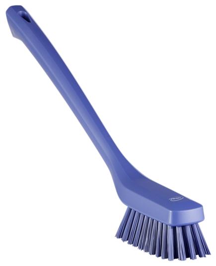 Vikan Hard Long Handled Cleaning Brush 420mm Purple