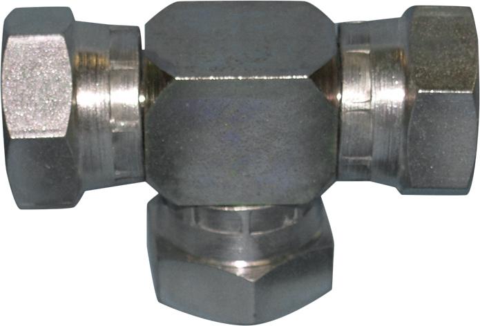 Zinc Plated F/F/F Hex Tee