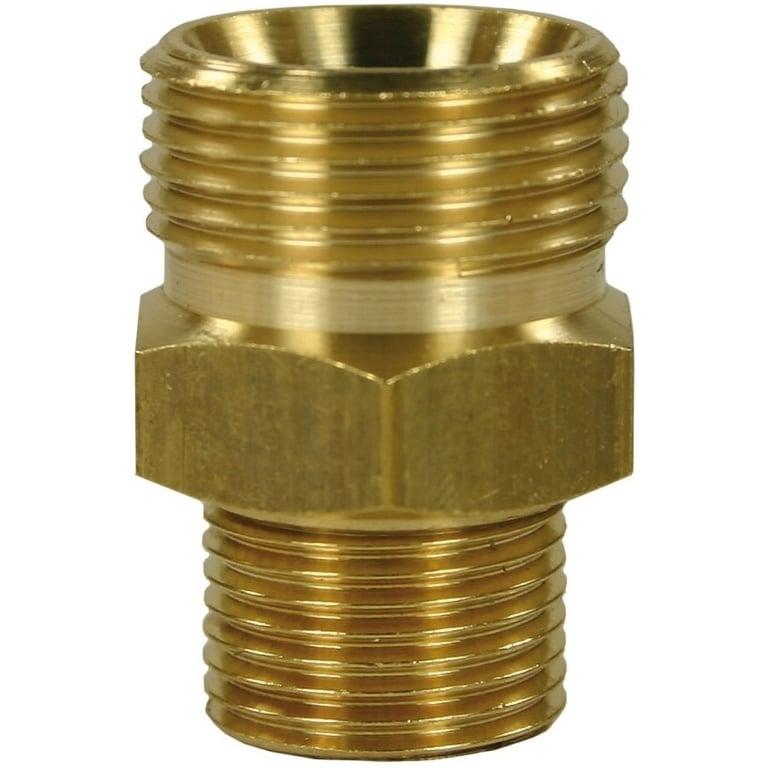 Brass Quick Screw Nipple Adaptor M21M to 1/4"M