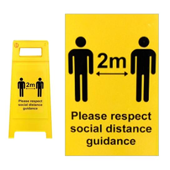 Social Distance Sticker for Small Warning Sign