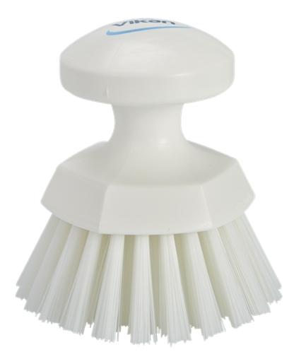 Vikan Hard Round Hand Scrub Brush 110 mm diameter White