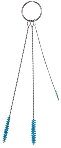 Vikan Set of 3 Small Soft Tube Brushes Blue